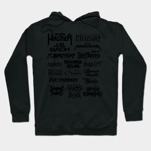 Heavy Metal-style Classical Composers (Black) Hoodie